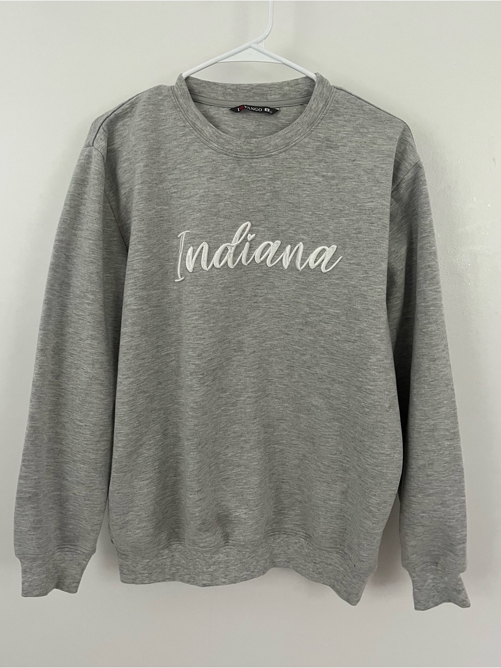Indiana Script Grey Crewneck Sweatshirt - Unbranded